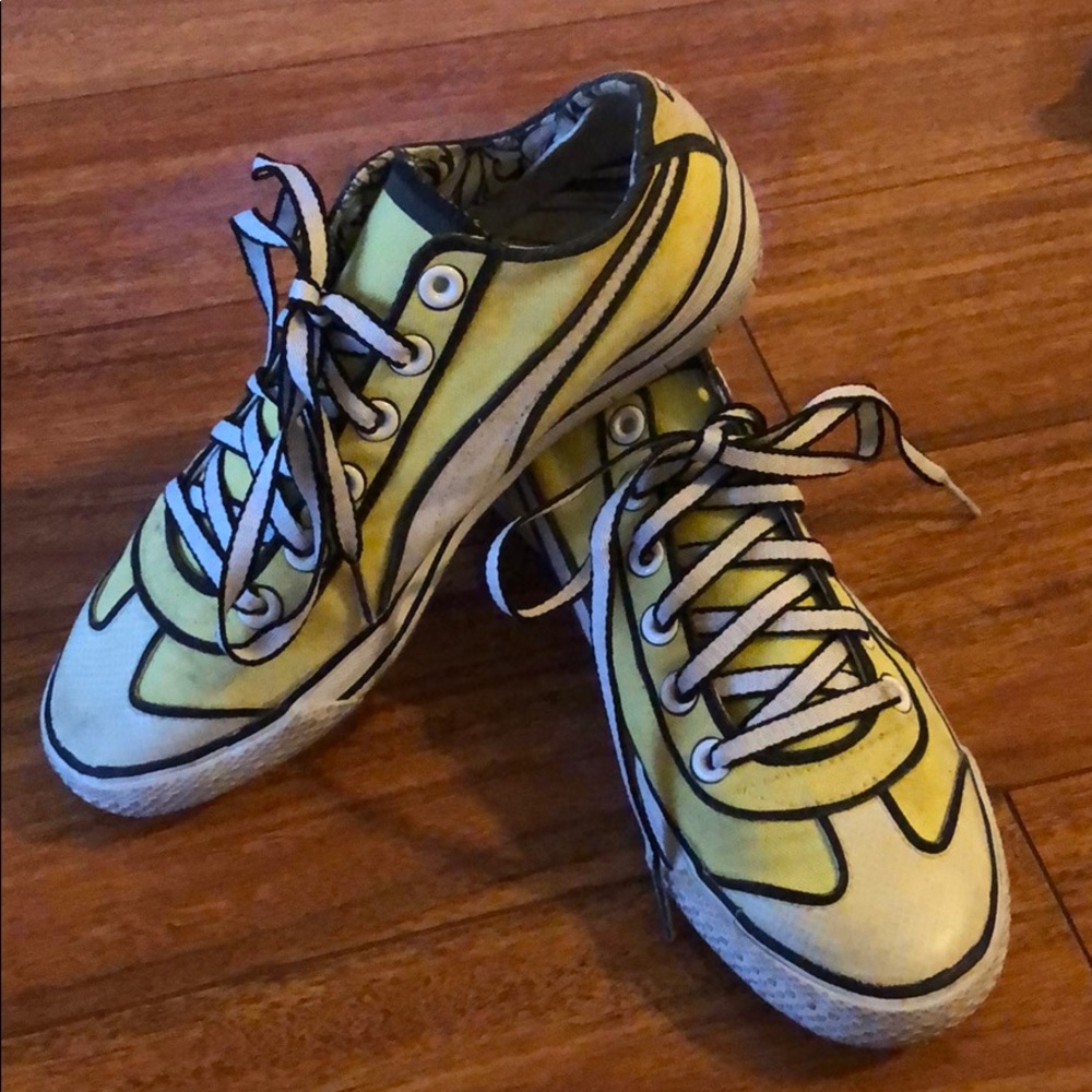 Puma X Roy Lichtenstein Pop Art Sneakers in Yellow